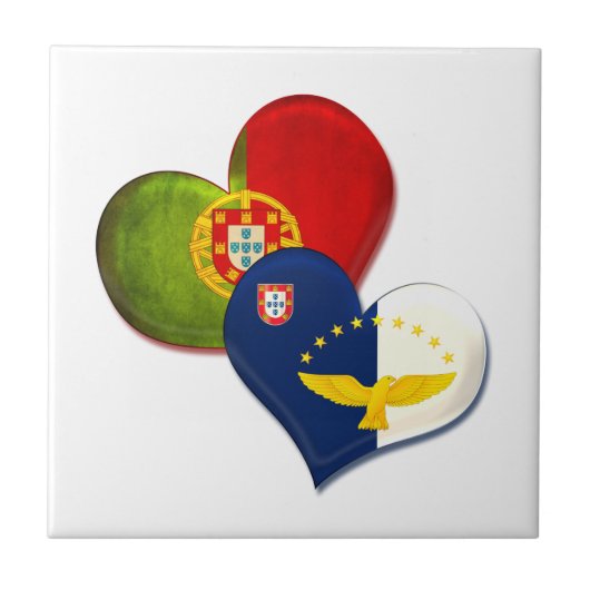 Portugal en de Azoren Tegeltje (Voorkant)