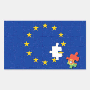 Portugal en de Europese Unie Rechthoekige Sticker