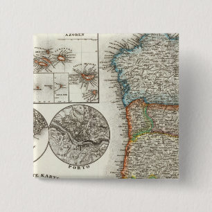 Portugal en Kaapverdië Vierkante Button 5,1 Cm