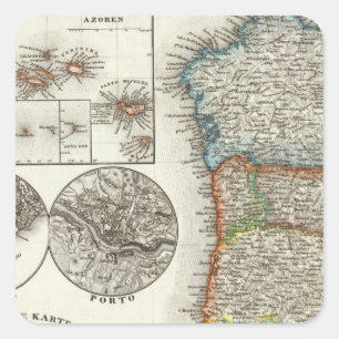 Portugal en Kaapverdië Vierkante Sticker