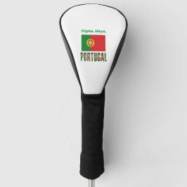 Portugal en Portugese vlag Groene Personalisatie Golfheadcover