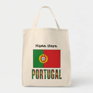 Portugal en Portugese vlag met uw naam Tote Bag