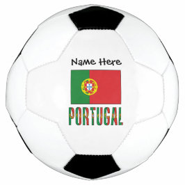 Portugal en Portugese Vlag met Uw Naam Voetbal