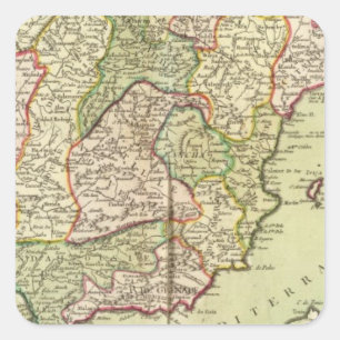 Portugal en Spanje Vierkante Sticker