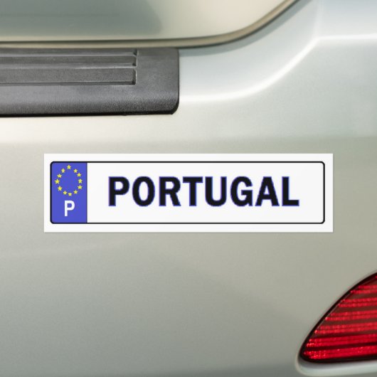 Portugal EU-licentiesticker Bumpersticker (Op auto)