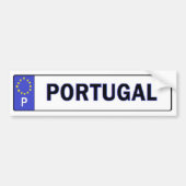 Portugal EU-licentiesticker Bumpersticker (Voorkant)