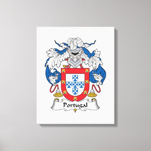 Portugal Familie Crest Canvas Afdruk (Voorkant)