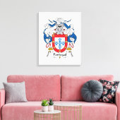 Portugal Familie Crest Canvas Afdruk (Insitu (Woonkamer))
