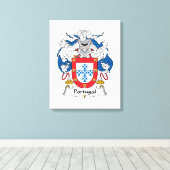 Portugal Familie Crest Canvas Afdruk (Insitu (Houten vloer))