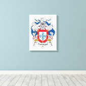 Portugal Familie Crest Canvas Afdruk (Insitu (Houten vloer))