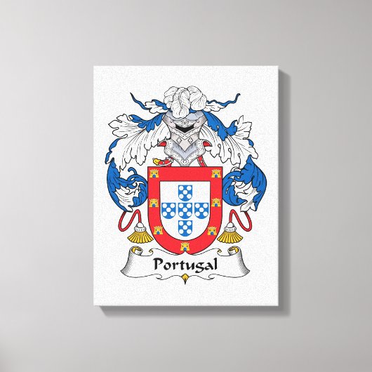 Portugal Familie Crest Canvas Afdruk (Voorkant)