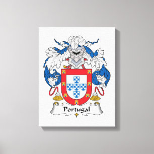 Portugal Family Crest Canvas Afdruk