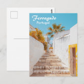 Portugal Ferragudo in de Algarve Oude Trappen Briefkaart (Voorkant / Achterkant)