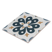 Portugal fijn kunstwerk sierblauw en wit tegeltje (Zijkant)