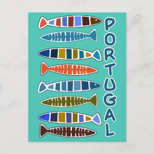 PORTUGAL Fish Pattern briefkaart (Voorkant)