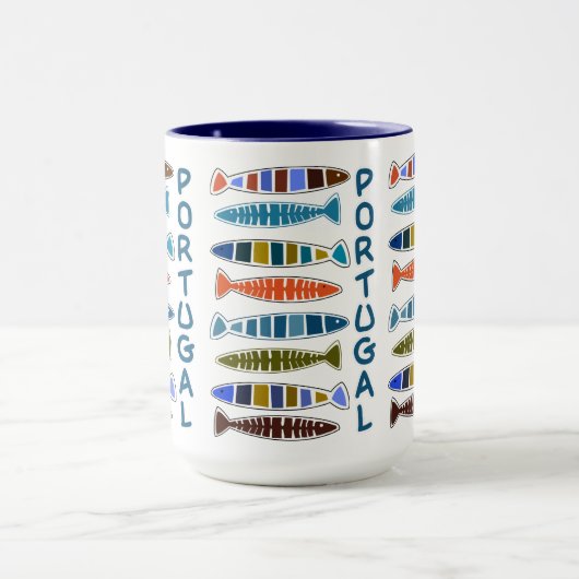 PORTUGAL Fish Pattern mokken (Midden)