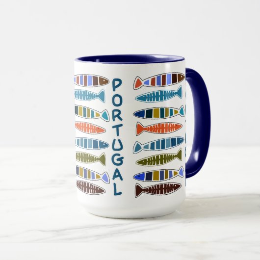 PORTUGAL Fish Pattern mokken (Voorkant rechts)