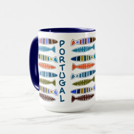 PORTUGAL Fish Pattern mokken (Voorkant links)