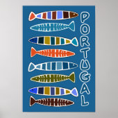 PORTUGAL Fish Pattern poster (Voorkant)
