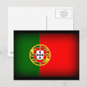 Portugal Flag Black Edge Briefkaart (Voorkant / Achterkant)
