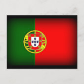 Portugal Flag Black Edge Briefkaart (Voorkant)