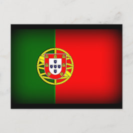 Portugal Flag Black Edge Briefkaart