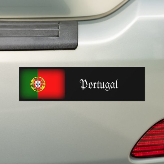 Portugal Flag Black Edge Bumpersticker (Op auto)