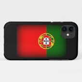 Portugal Flag Black Edge Case-Mate iPhone Case (Achterkant (horizontaal))