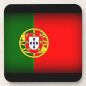 Portugal Flag Black Edge Drankjes Onderzetter (Voorkant)