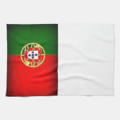 Portugal Flag Black Edge Theedoek (Horizontaal)