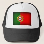 Portugal Flag Black Edge Trucker Pet (Voorkant)