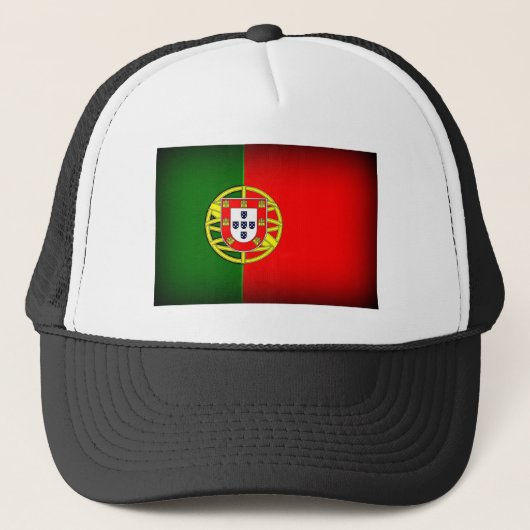 Portugal Flag Black Edge Trucker Pet (Voorkant)