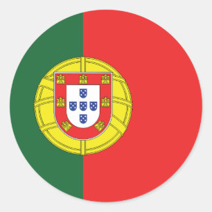 Portugal Flag Classic Ronde Sticker