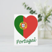 Portugal Flag Heart Briefkaart (Staand voorkant)