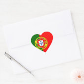 Portugal Flag Heart Sticker (Envelop)