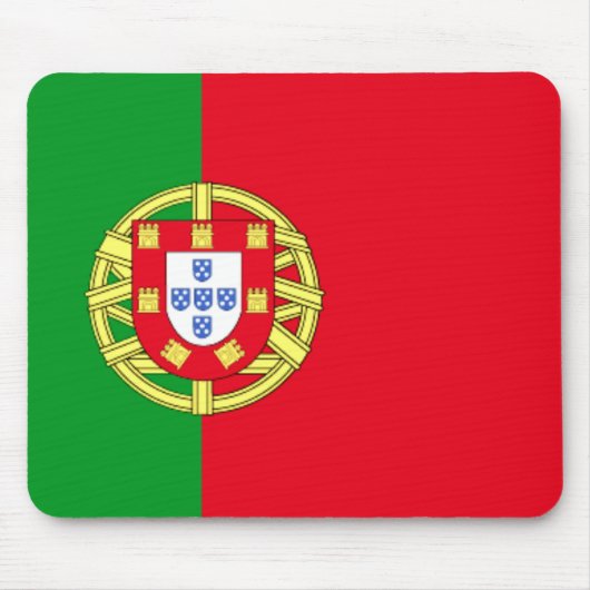 Portugal Flag Mousepad Muismat (Voorkant)