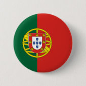 Portugal flag ronde button 5,7 cm (Voorkant)