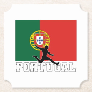 Portugal Football Soccer Nationaal Team Kartonnen Onderzetters