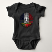 Portugal French France Tree Roots Flag Romper (Voorkant)