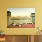 Portugal Funchal Rooftop Sunrise Wrapped Canvas (Insitu (Woonkamer))