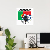 Portugal Futbol Soccer Poster (Thuiskantoor)