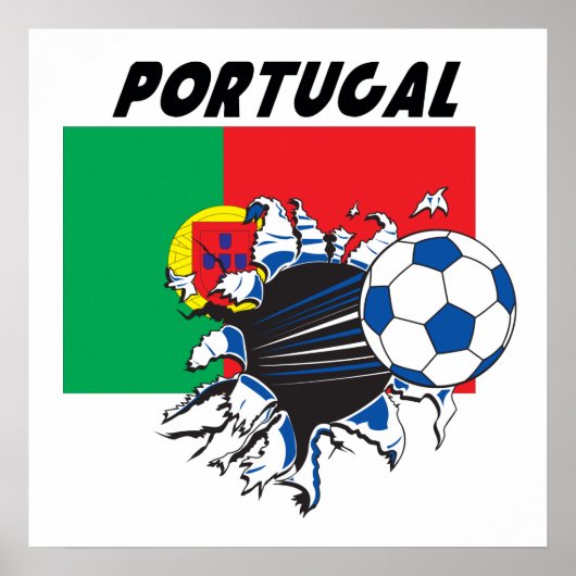 Portugal Futbol Soccer Poster (Voorkant)