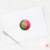 Portugal Glossy Circle Flag Ronde Sticker (Envelop)
