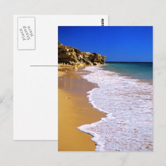 Portugal gouden strand briefkaart (Voorkant / Achterkant)