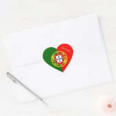 Portugal Hartsticker, Patriottische Portugese Vlag Hart Sticker (Envelop)