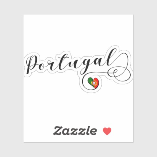 Portugal Hartvlag Sticker (Vel)