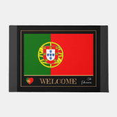 Portugal House mat, Portugese vlag Welkom Deurmat (Voorkant)