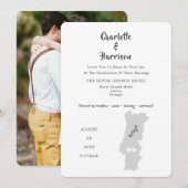 Portugal Huwelijksbestemming Fotouitnodiging Kaart (Voorkant / Achterkant)