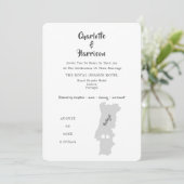 Portugal Huwelijksbestemming Fotouitnodiging Kaart (Staand voorkant)