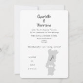 Portugal Huwelijksbestemming Fotouitnodiging Kaart (Voorkant)